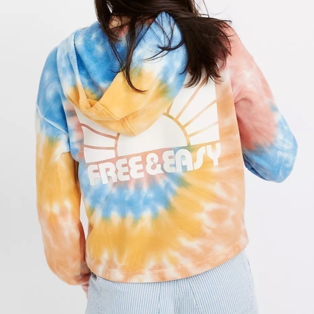 Madewell free & easy tie-Dye hoodie sweatshirt